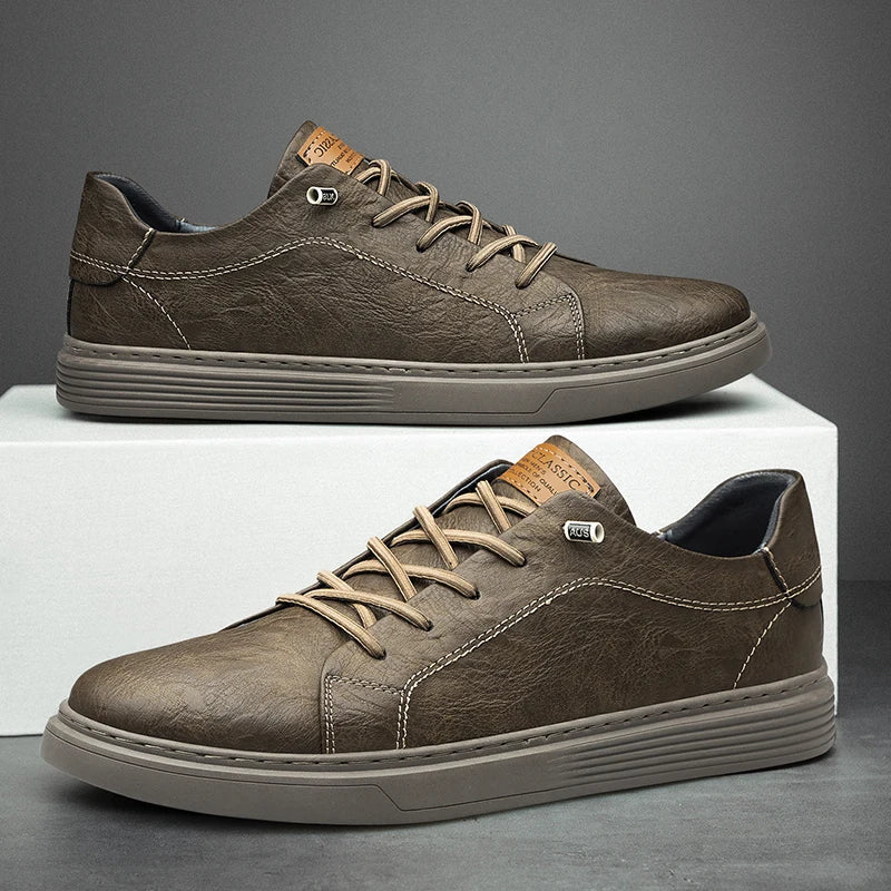 Zapatillas Oxford de cuero