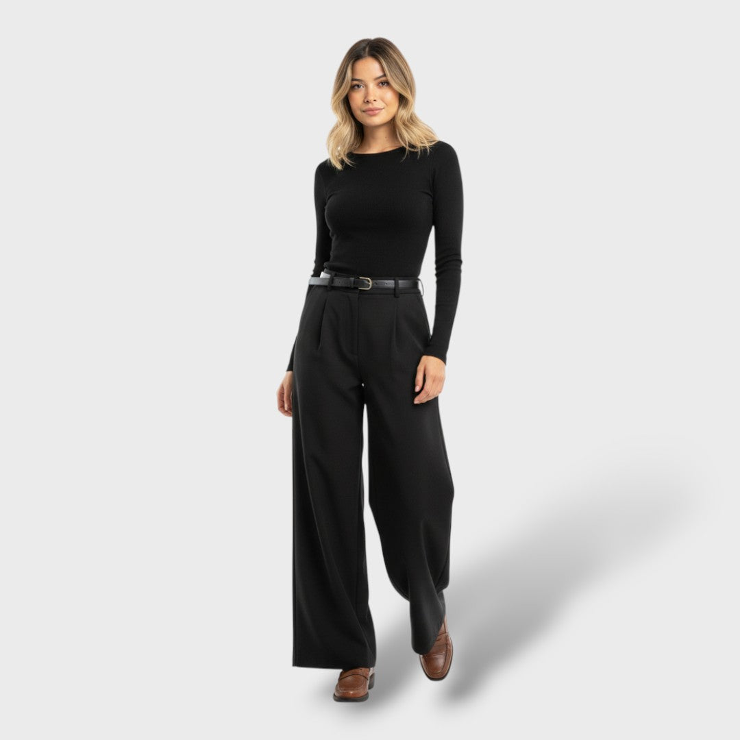 Pantalón Sastrero Pierna Ancha Mujer