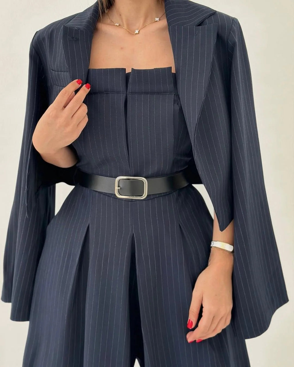 Paola™ | Conjunto femenino de top bustier y americana – Elegancia y estilo actual