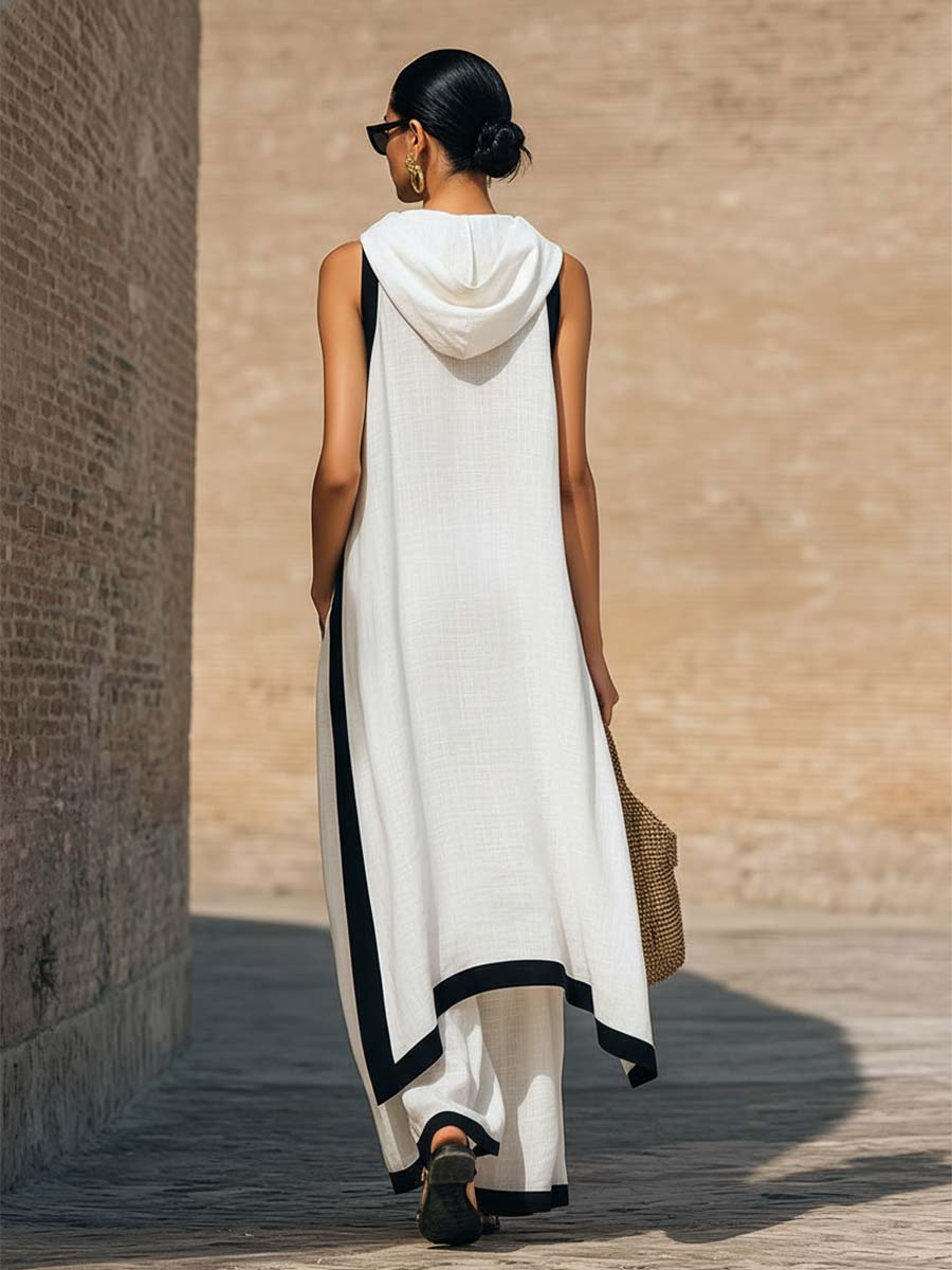 JOVANNE I Conjunto de dos piezas de lino y algodón, elegante y con un corte artístico